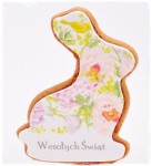 Ciastko zając Uszak 7x5,5 cm wzór hortensje